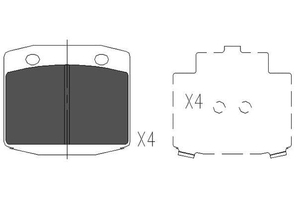 KAVO PARTS Sada brzdových platničiek kotúčovej brzdy KBP-6570 1