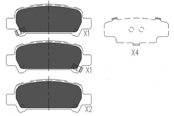 KAVO PARTS Sada brzdových platničiek kotúčovej brzdy KBP-8002 1