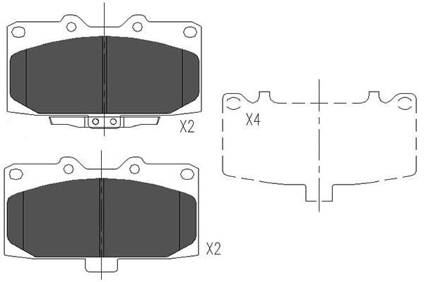 KAVO PARTS Sada brzdových platničiek kotúčovej brzdy KBP-8003 1