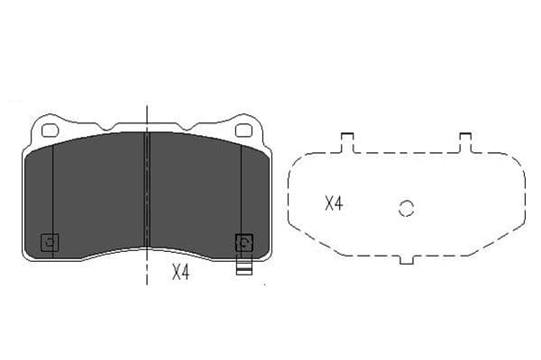 KAVO PARTS Sada brzdových platničiek kotúčovej brzdy KBP-8021 1