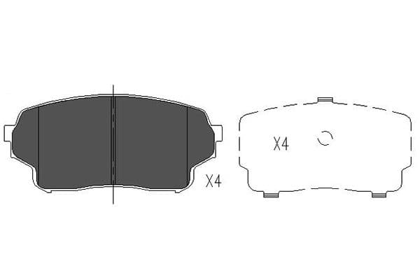 KAVO PARTS Sada brzdových platničiek kotúčovej brzdy KBP-8511 1