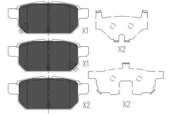 KAVO PARTS Sada brzdových platničiek kotúčovej brzdy KBP-8526 1
