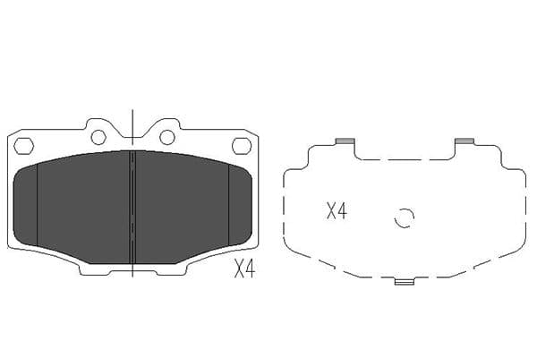 KAVO PARTS Sada brzdových platničiek kotúčovej brzdy KBP-9028 1