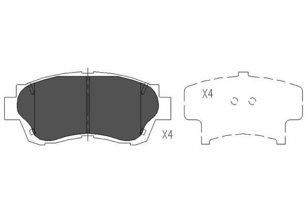 KAVO PARTS Sada brzdových platničiek kotúčovej brzdy KBP-9042 1