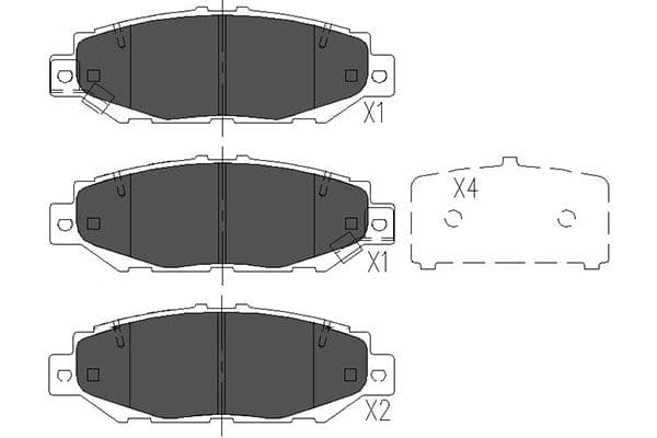 KAVO PARTS Sada brzdových platničiek kotúčovej brzdy KBP-9062 1