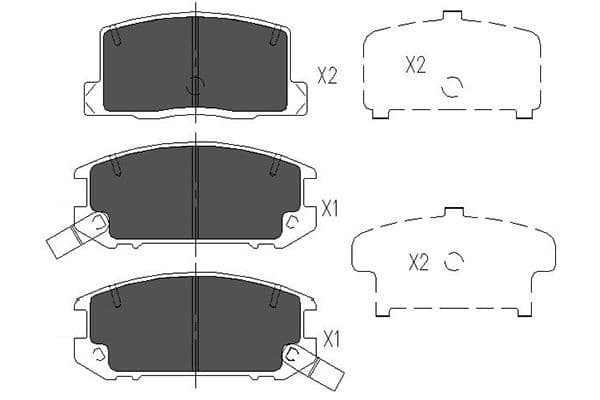 KAVO PARTS Sada brzdových platničiek kotúčovej brzdy KBP-9082 1