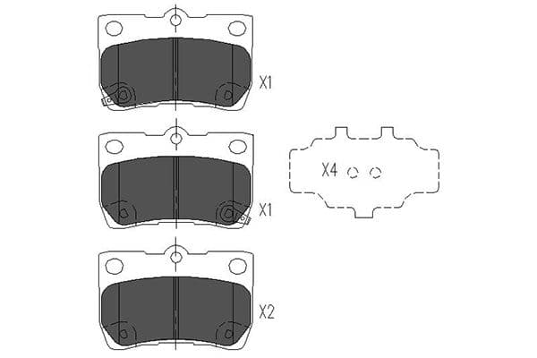 KAVO PARTS Sada brzdových platničiek kotúčovej brzdy KBP-9083 1