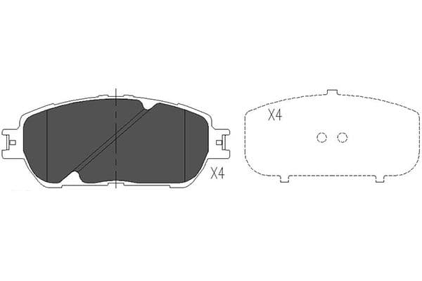 KAVO PARTS Sada brzdových platničiek kotúčovej brzdy KBP-9090 1