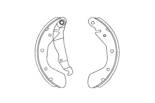 KAVO PARTS Sada brzdových čeľustí KBS-1403 1