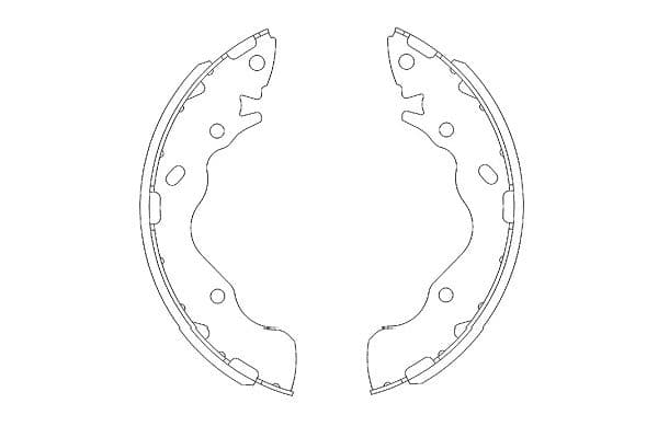 KAVO PARTS Sada brzdových čeľustí KBS-3402 1