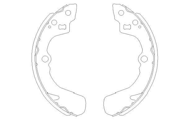 KAVO PARTS Sada brzdových čeľustí KBS-8905 1