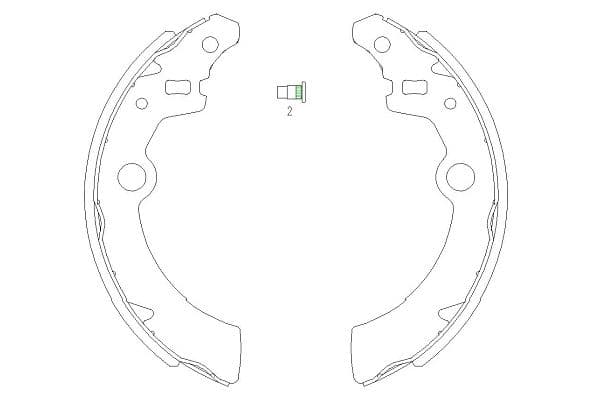 KAVO PARTS Sada brzdových čeľustí KBS-8907 1