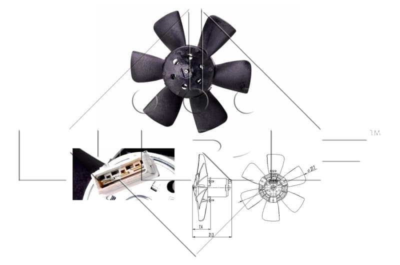 NRF Ventilátor chladenia motora 47391 1
