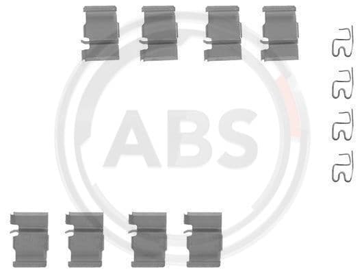 A.B.S. Sada prísluženstva obloženia kotúčovej brzdy 1133Q 1