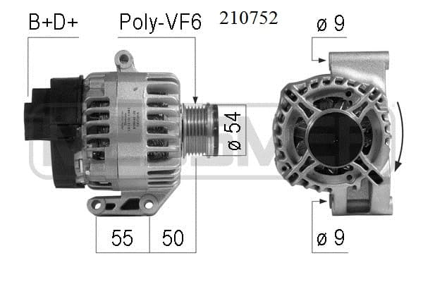 ERA Alternátor 210752A 1