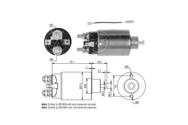 ERA Elektromagnetický spínač pre štartér ZM1699 1