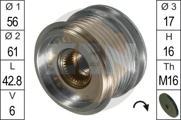 ERA Voľnobežka alternátora ZN5383 1