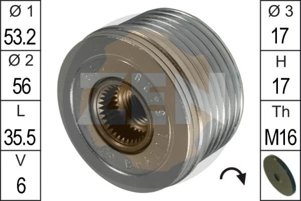 ERA Voľnobežka alternátora ZN5429 1