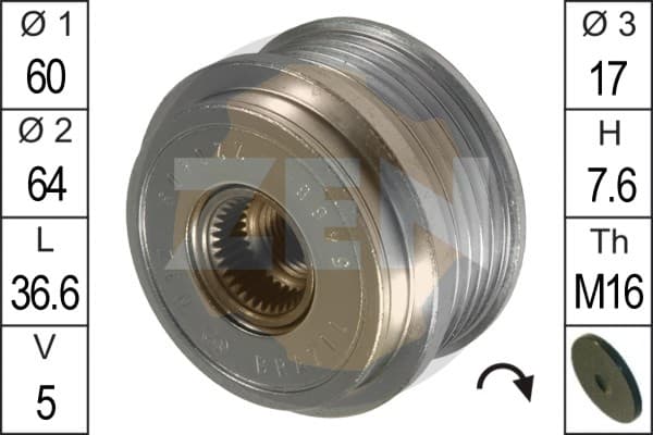 ERA Voľnobežka alternátora ZN5466 1