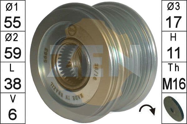 ERA Voľnobežka alternátora ZN5663 1