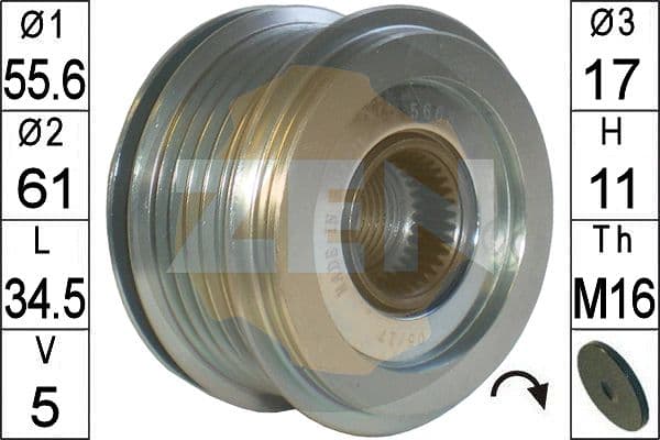 ERA Voľnobežka alternátora ZN5668 1