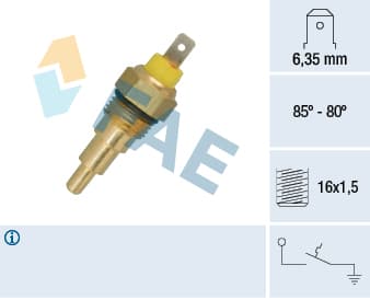 FAE Teplotný spínač ventilátora chladenia 37630 1