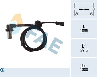 FAE Snímač počtu otáčok kolesa 78062 1