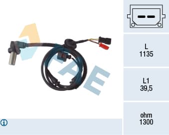 FAE Snímač počtu otáčok kolesa 78085 1