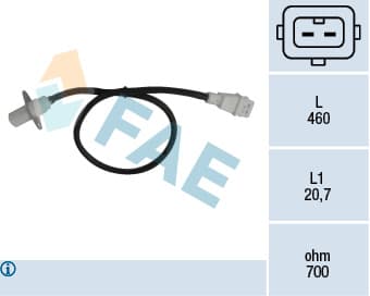 FAE Snímač impulzov kľukového hriadeľa 79002 1