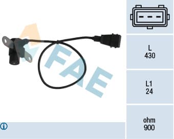 FAE Snímač impulzov kľukového hriadeľa 79032 1