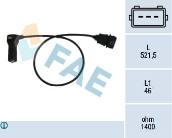 FAE Snímač impulzov kľukového hriadeľa 79066 1