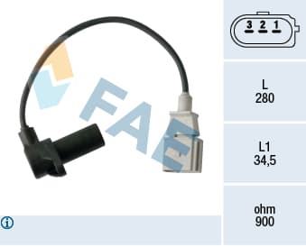 FAE Snímač impulzov kľukového hriadeľa 79479 1