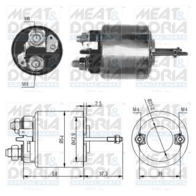 MEAT & DORIA Elektromagnetický spínač pre štartér 46009 1