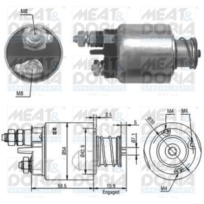 MEAT & DORIA Elektromagnetický spínač pre štartér 46020 1