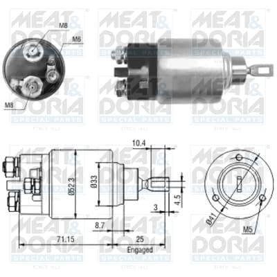 MEAT & DORIA Elektromagnetický spínač pre štartér 46044 1