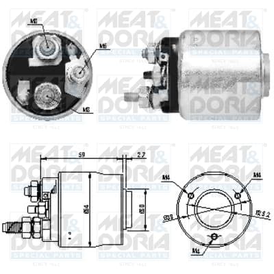 MEAT & DORIA Elektromagnetický spínač pre štartér 46063 1