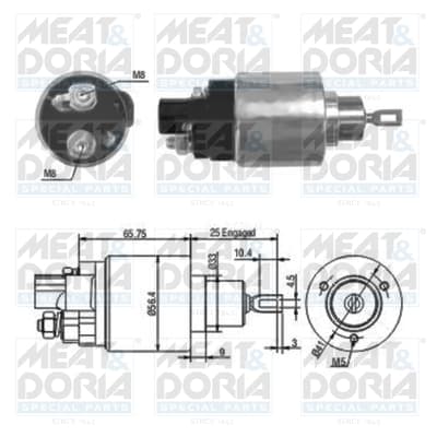 MEAT & DORIA Elektromagnetický spínač pre štartér 46070 1