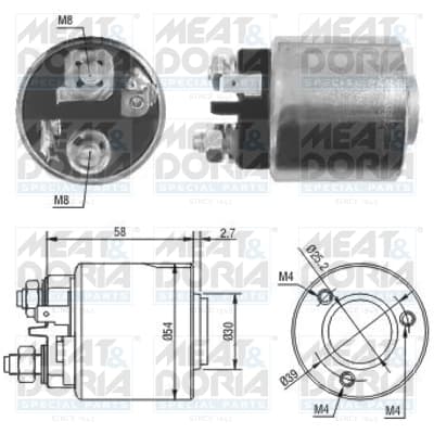 MEAT & DORIA Elektromagnetický spínač pre štartér 46083 1