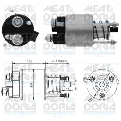 MEAT & DORIA Elektromagnetický spínač pre štartér 46102 1