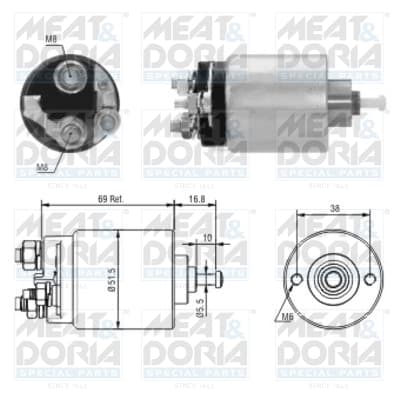 MEAT & DORIA Elektromagnetický spínač pre štartér 46104 1