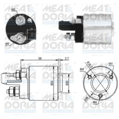 MEAT & DORIA Elektromagnetický spínač pre štartér 46105 1