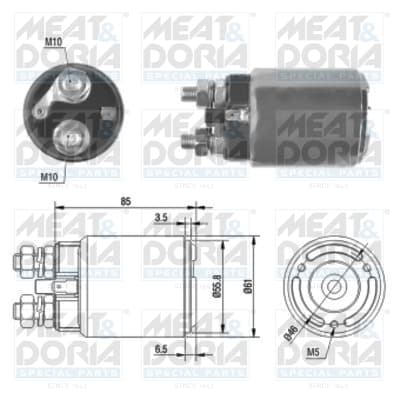 MEAT & DORIA Elektromagnetický spínač pre štartér 46120 1