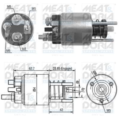 MEAT & DORIA Elektromagnetický spínač pre štartér 46128 1