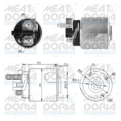 MEAT & DORIA Elektromagnetický spínač pre štartér 46224 1