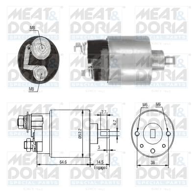 MEAT & DORIA Elektromagnetický spínač pre štartér 46235 1
