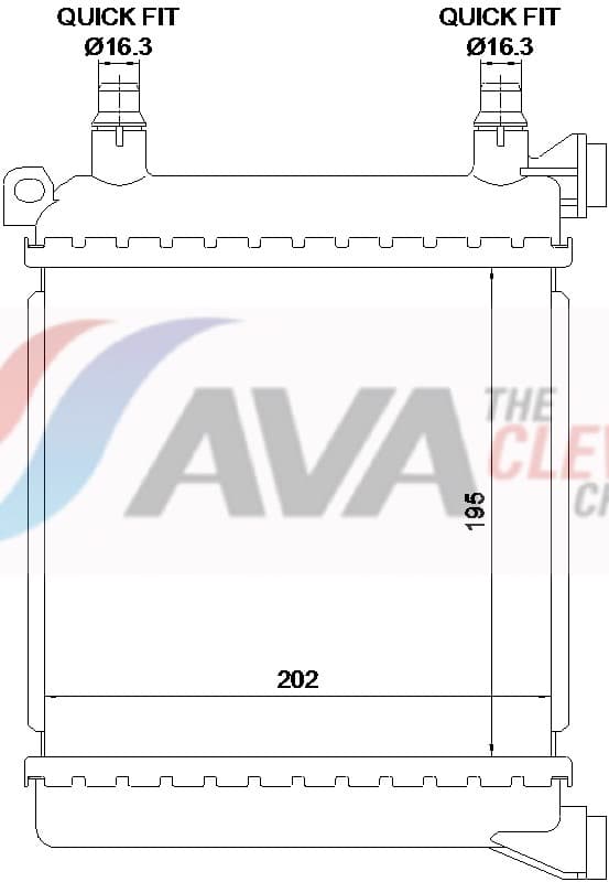 AVA QUALITY COOLING Chladič motora BW2656 1