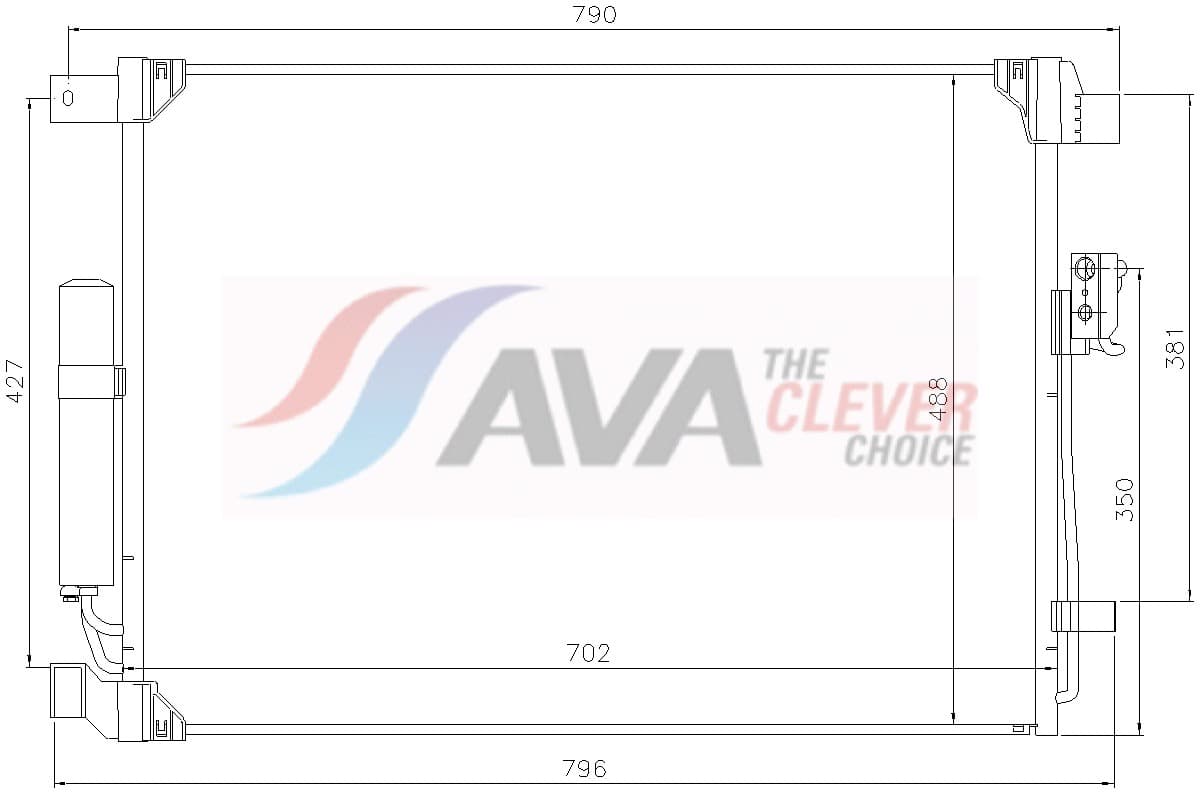 AVA QUALITY COOLING Kondenzátor klimatizácie DN5543D 1