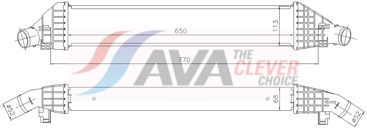 AVA QUALITY COOLING Chladič plniaceho vzduchu FT4493 1