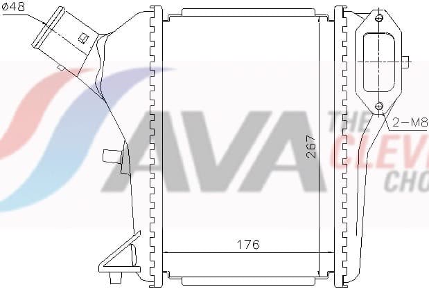 AVA QUALITY COOLING Chladič plniaceho vzduchu HD4344 1