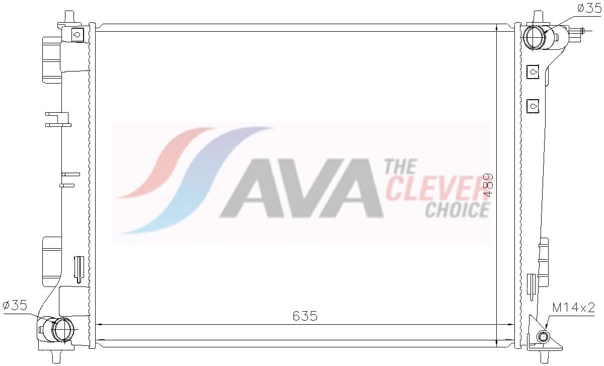 AVA QUALITY COOLING Chladič motora HY2612 1